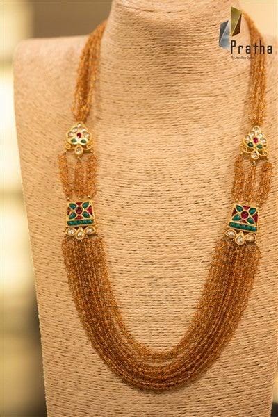 Kundan-Garnet neck piece