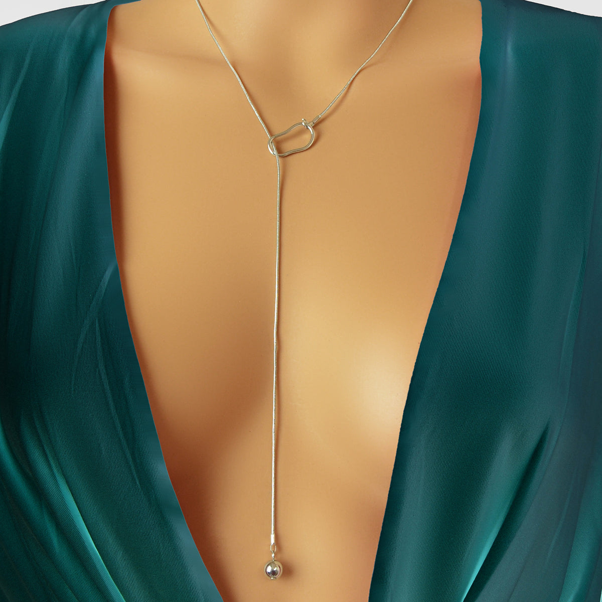 Gold Colour Geometric Y shape Pendant Necklace Women Party Minimalist Jewellery