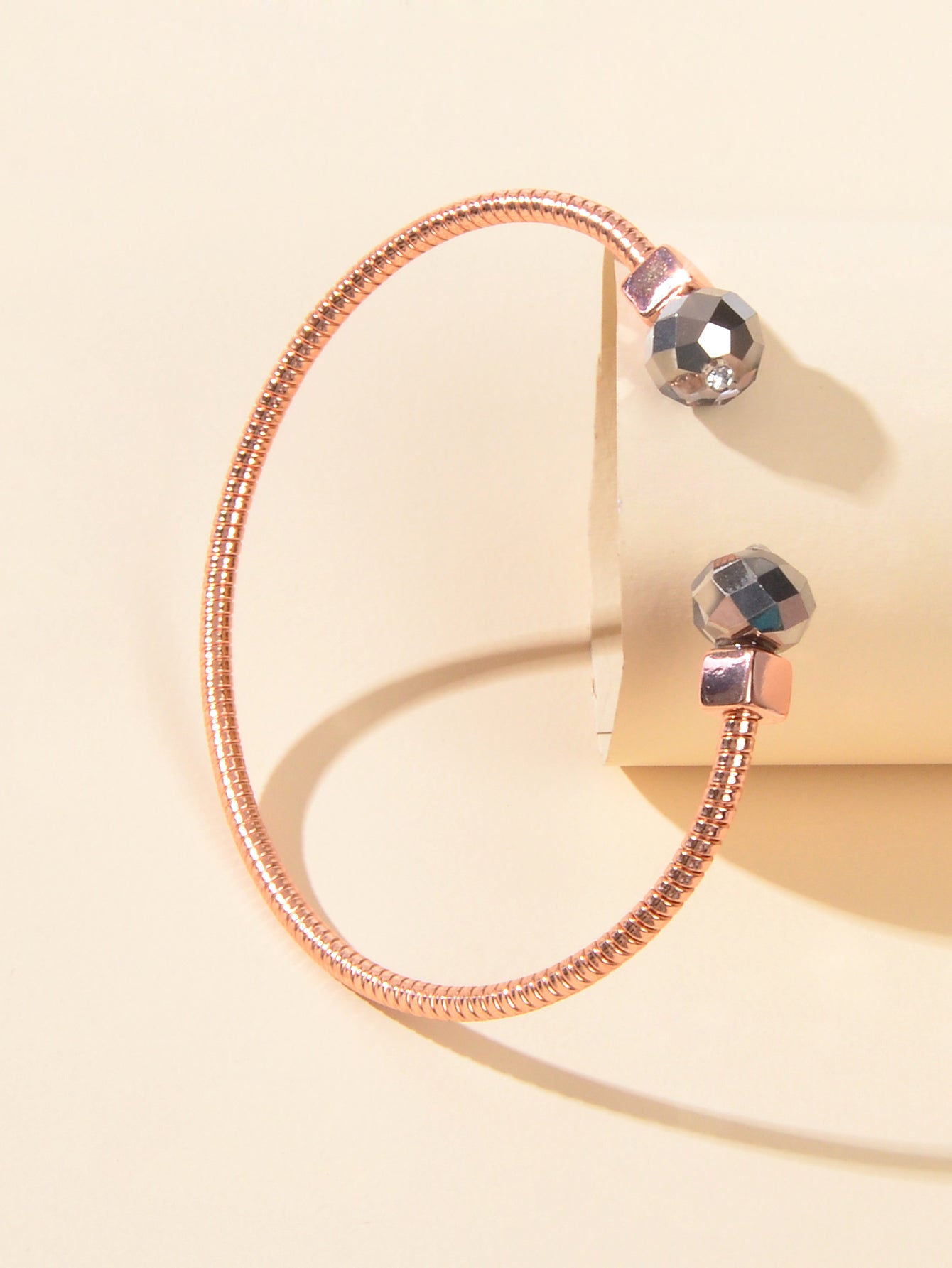 Rosegold Open Cuff Bangle Bracelet Minimalist Trendy Party Decoration Jewellery