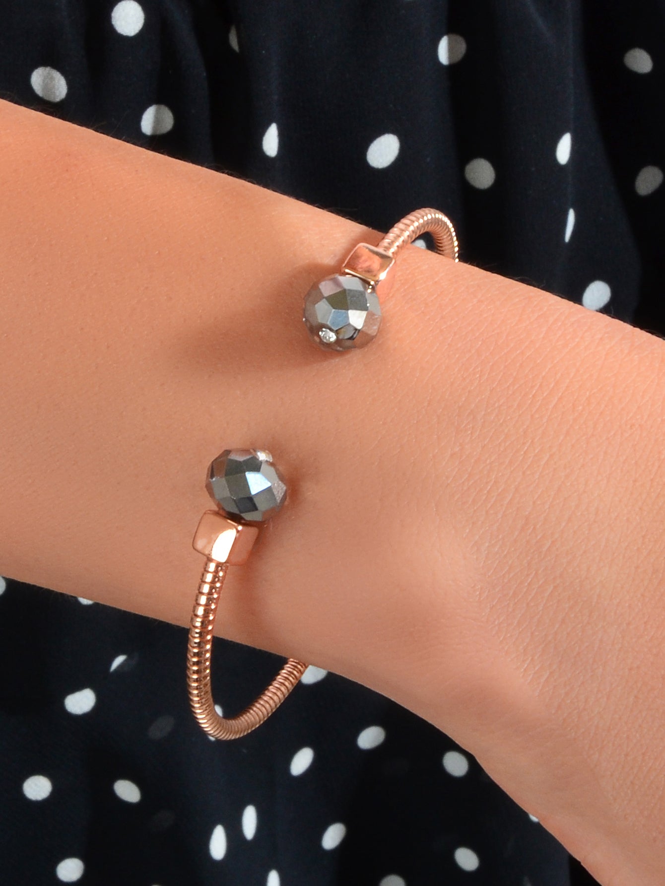 Rosegold Open Cuff Bangle Bracelet Minimalist Trendy Party Decoration Jewellery