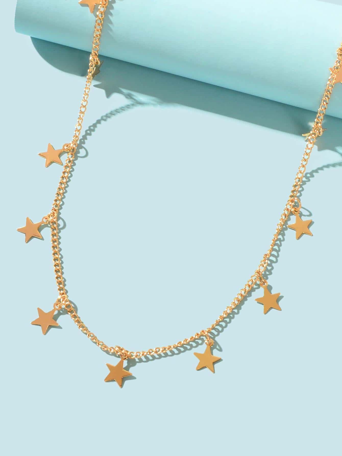 Shine Bright Necklace with Multiple Small Star Pendants Celestial Charm Jewelry