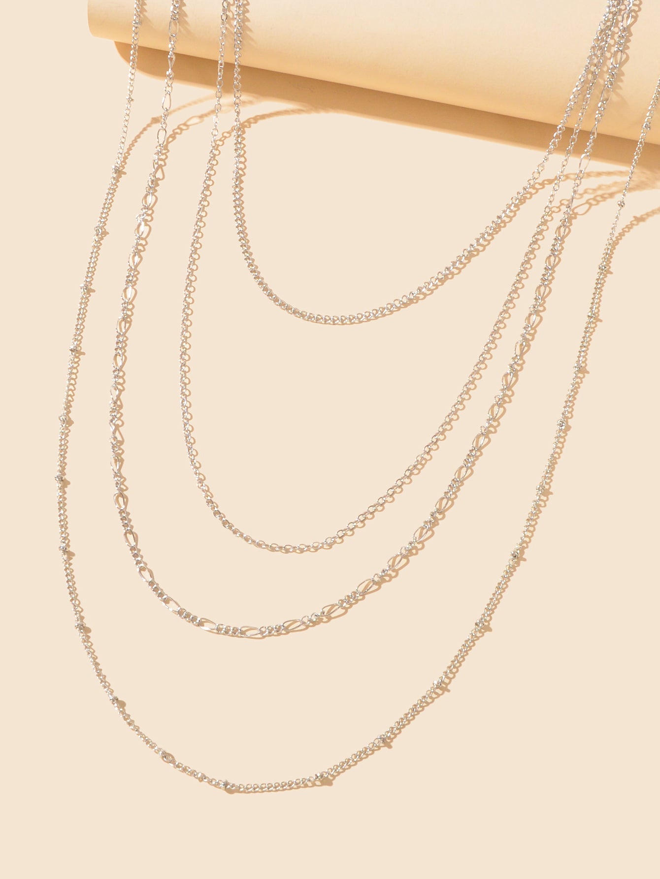 Gold Silver Long Tassel Multi-layer Chain Necklace Girls Cool Designer Jewellery