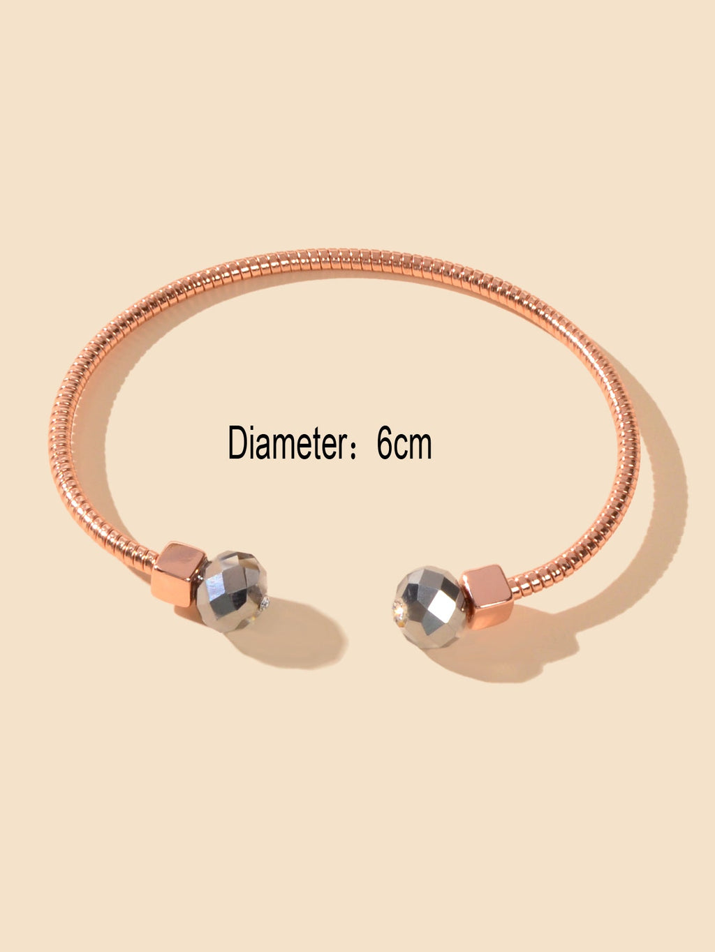 Rosegold Open Cuff Bangle Bracelet Minimalist Trendy Party Decoration Jewellery