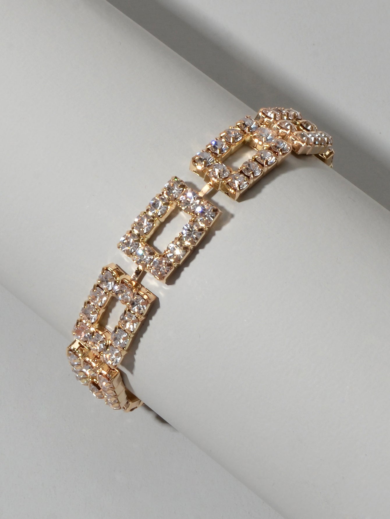 Textured Full Simulated Cubic Zirconia Silver Chain Collection Tennis Bracelets