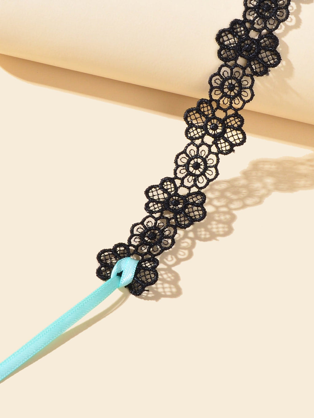 Halloween Retro Gothic Style Necklace Black Flower Lace Neck Chain Collar Choker