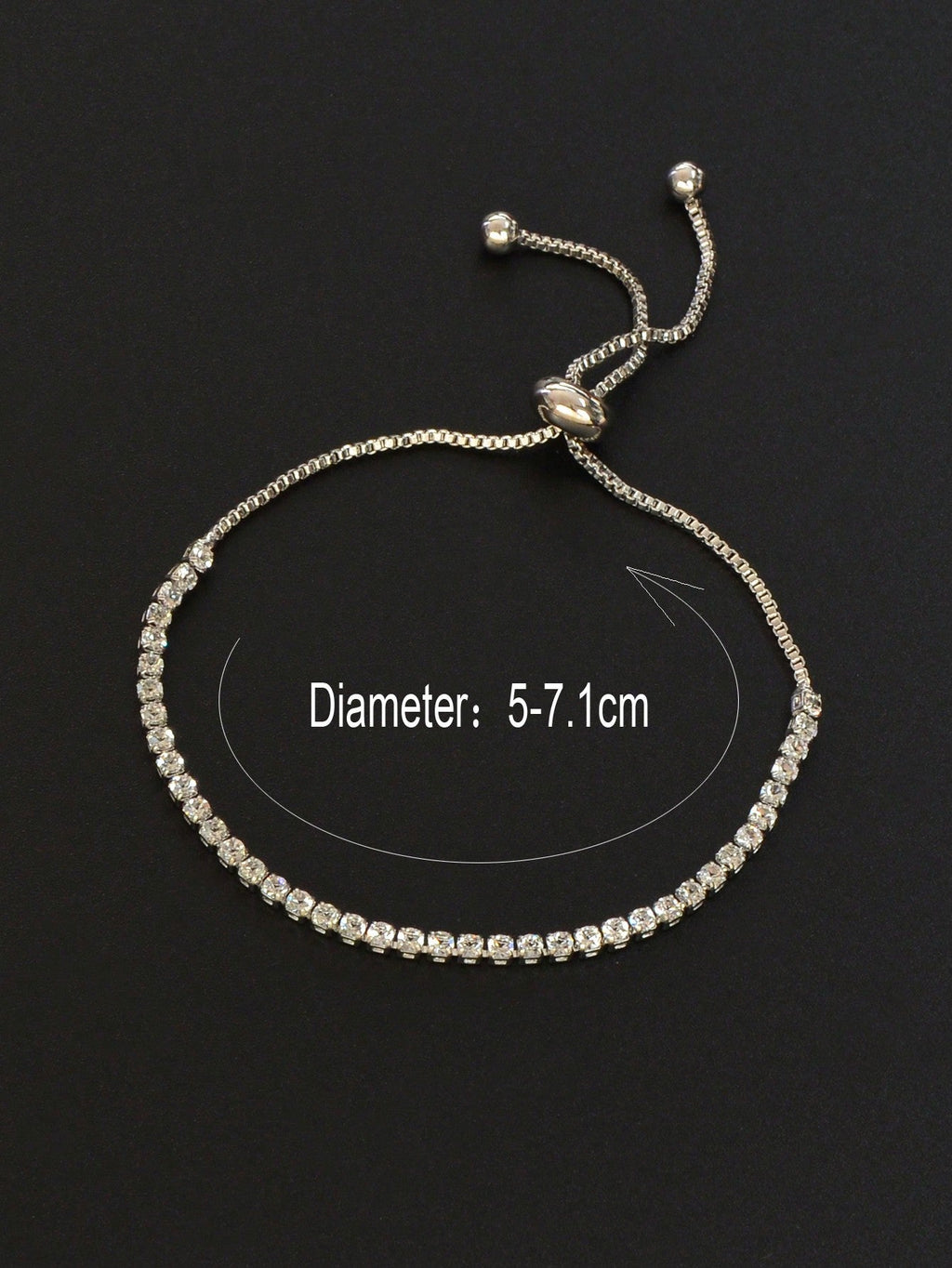 Adjustable Slider Bracelet with Diamonds Sparkle Shine Jewelry