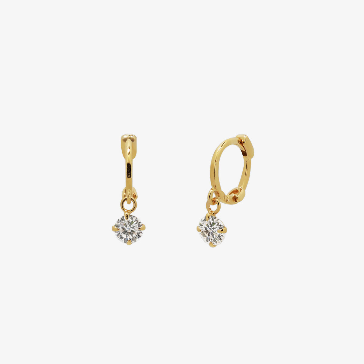 Cubic Charm Huggie Earring-0