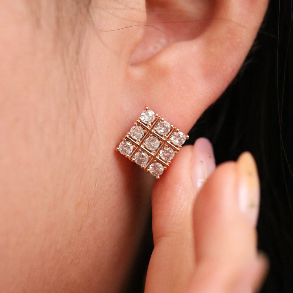 Cubic Diamond Shape Earrings-0