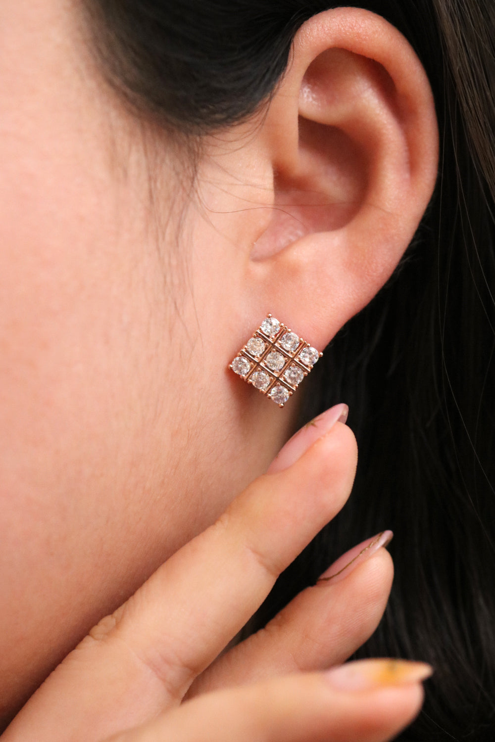 Cubic Diamond Shape Earrings-3