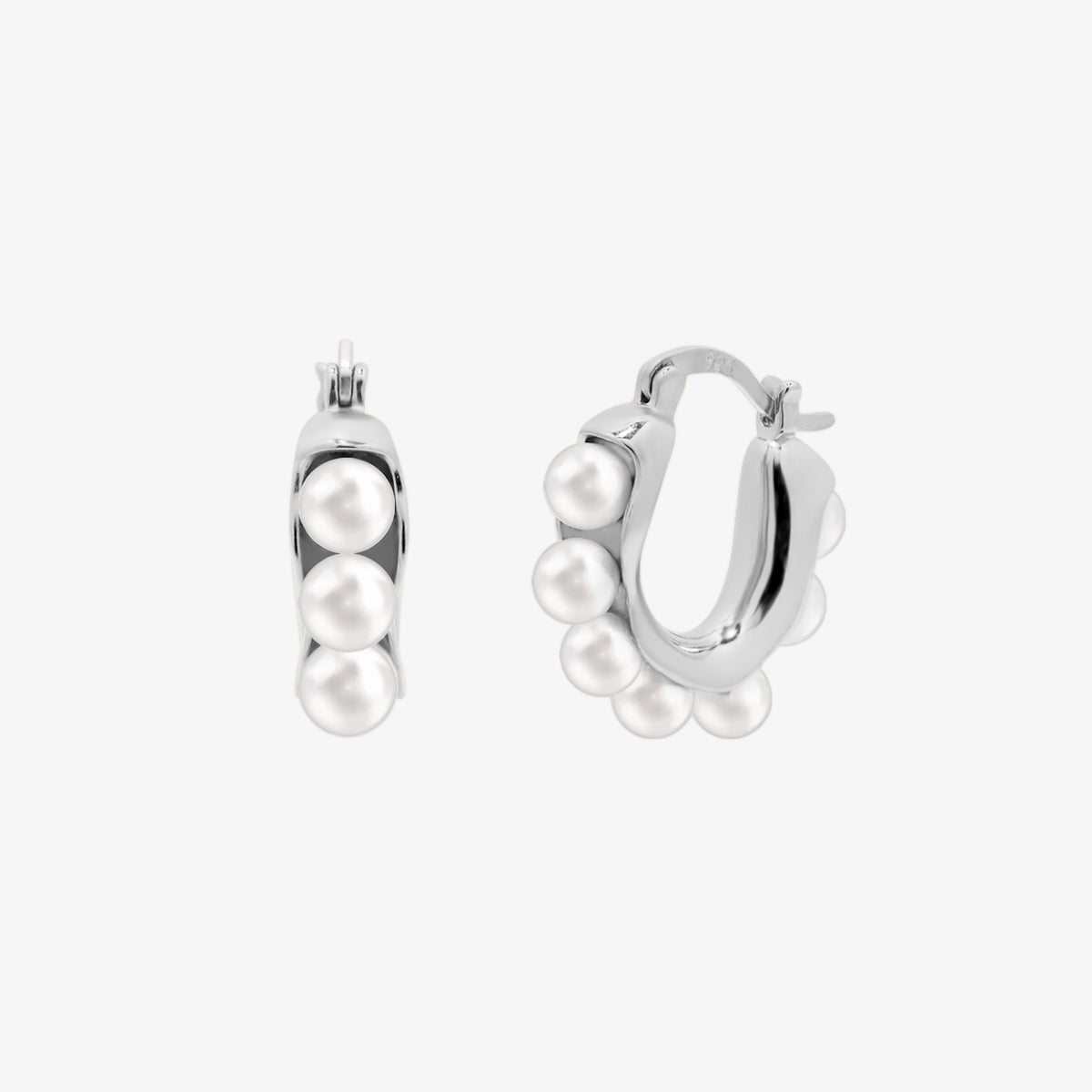 Chunky Beans Pearl Earrings-5