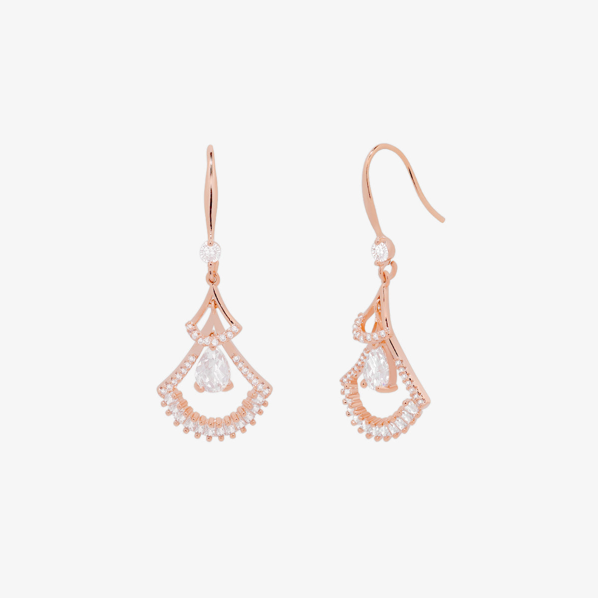 cubic hook drop earrings-4