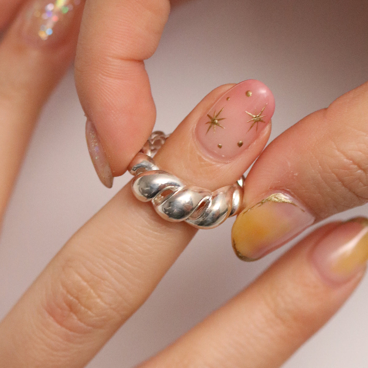 Chunky Screw-Shaped Ring-1
