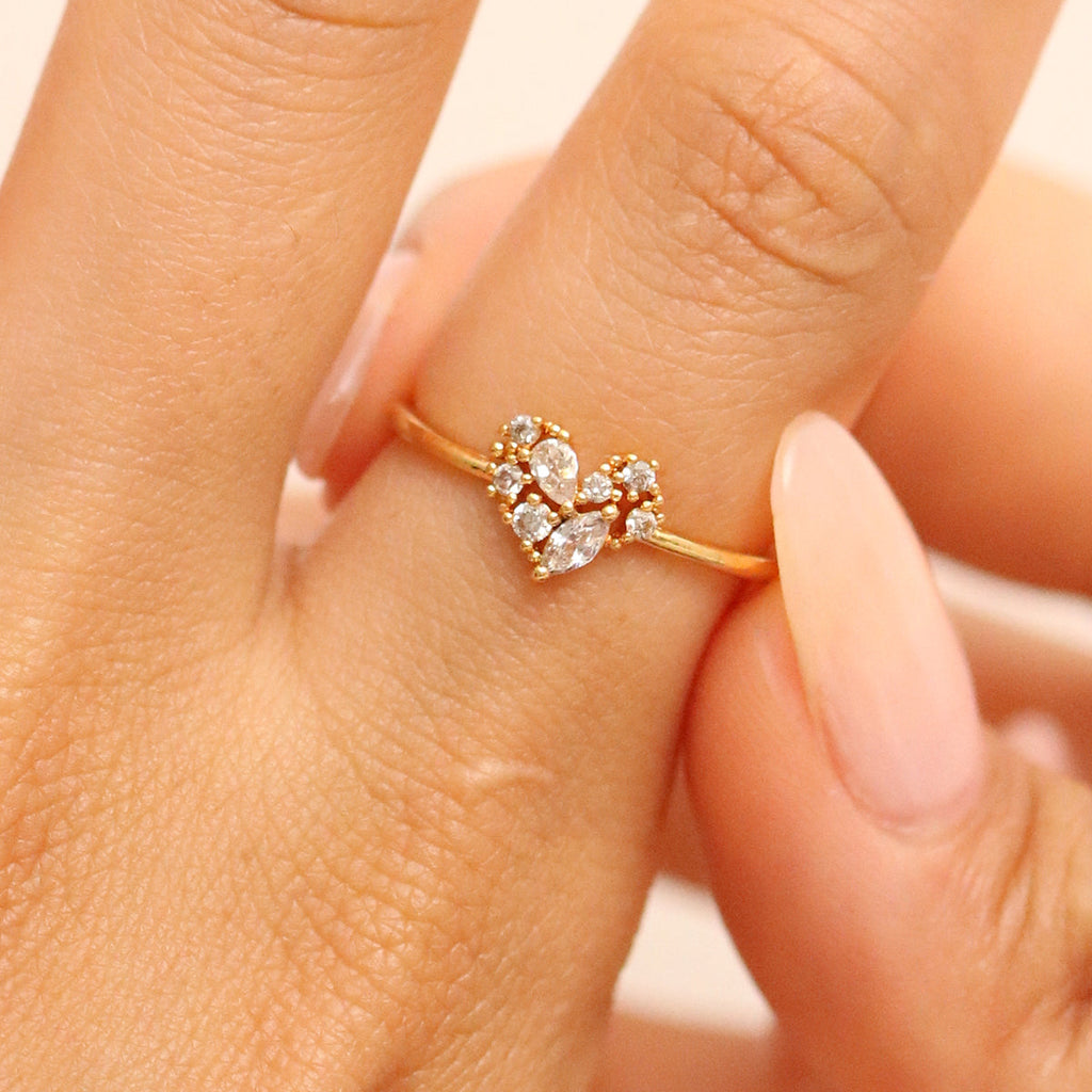 Cubic Love Heart Ring-1