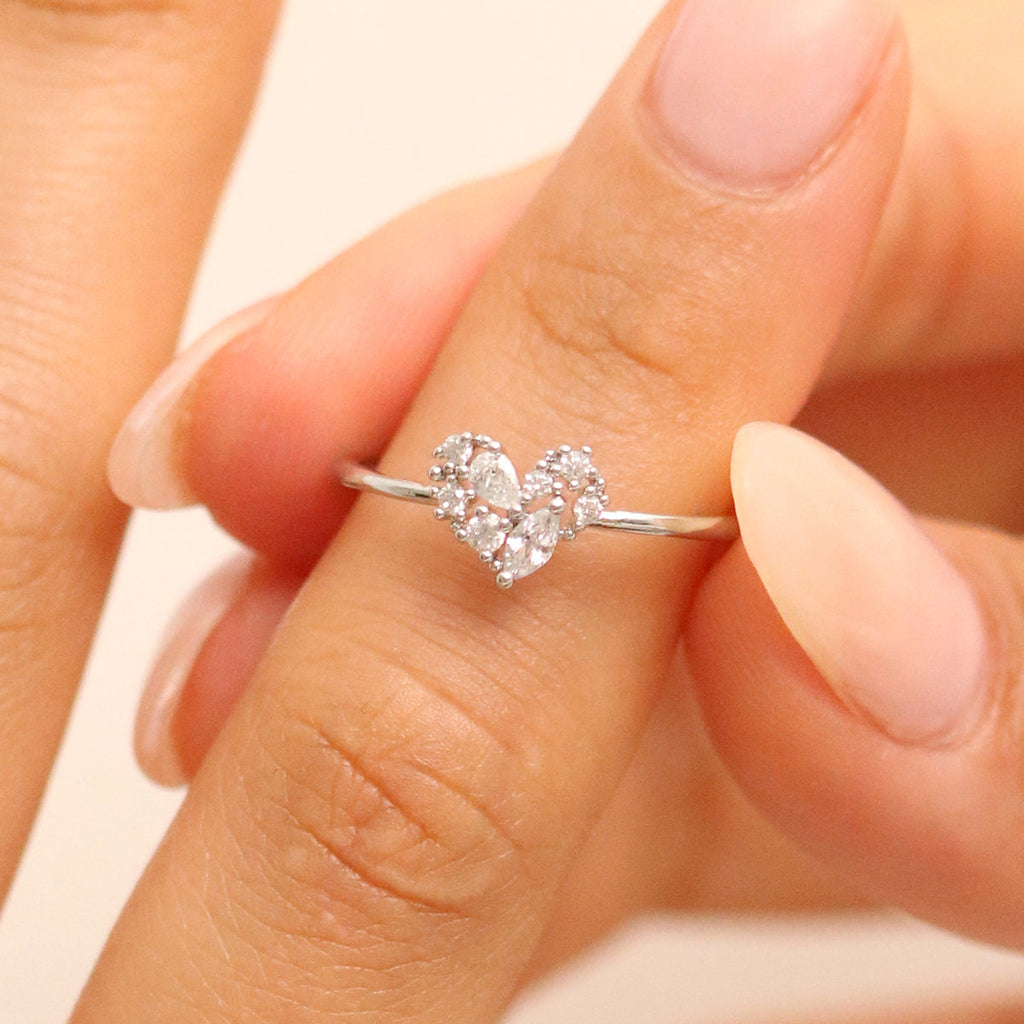 Cubic Love Heart Ring-2