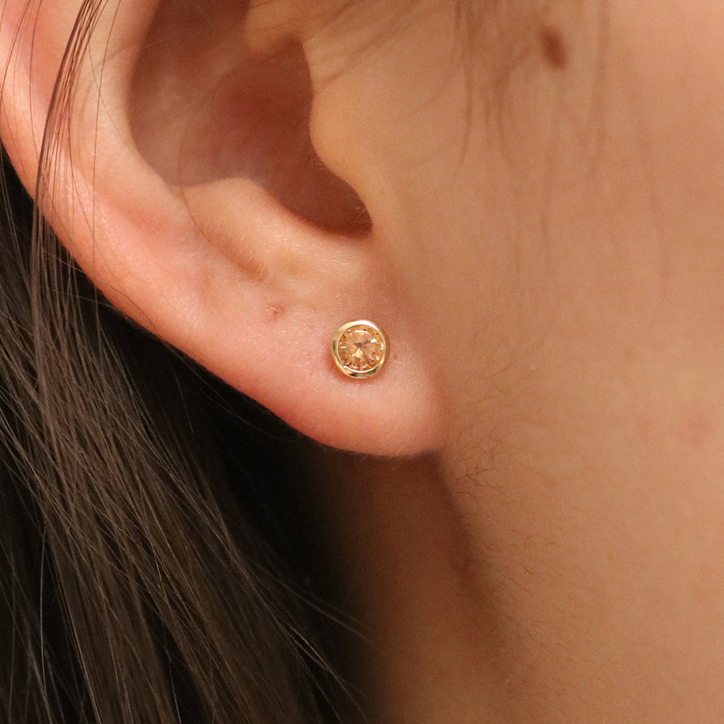 Cognac studs-1