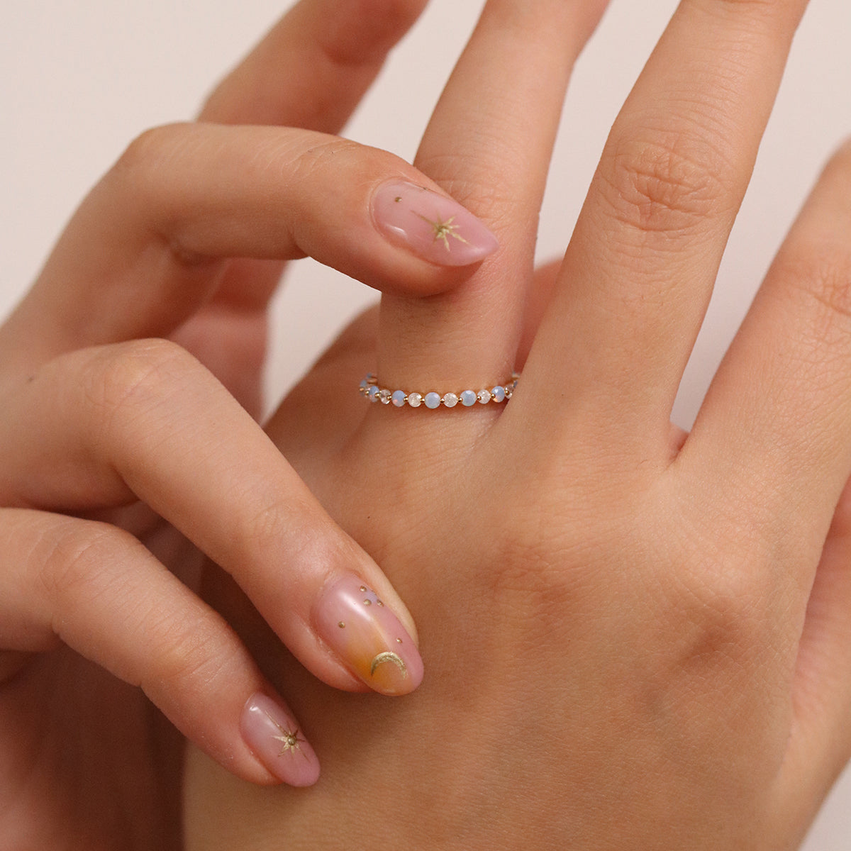 Baby Blue Moonstone ring-3