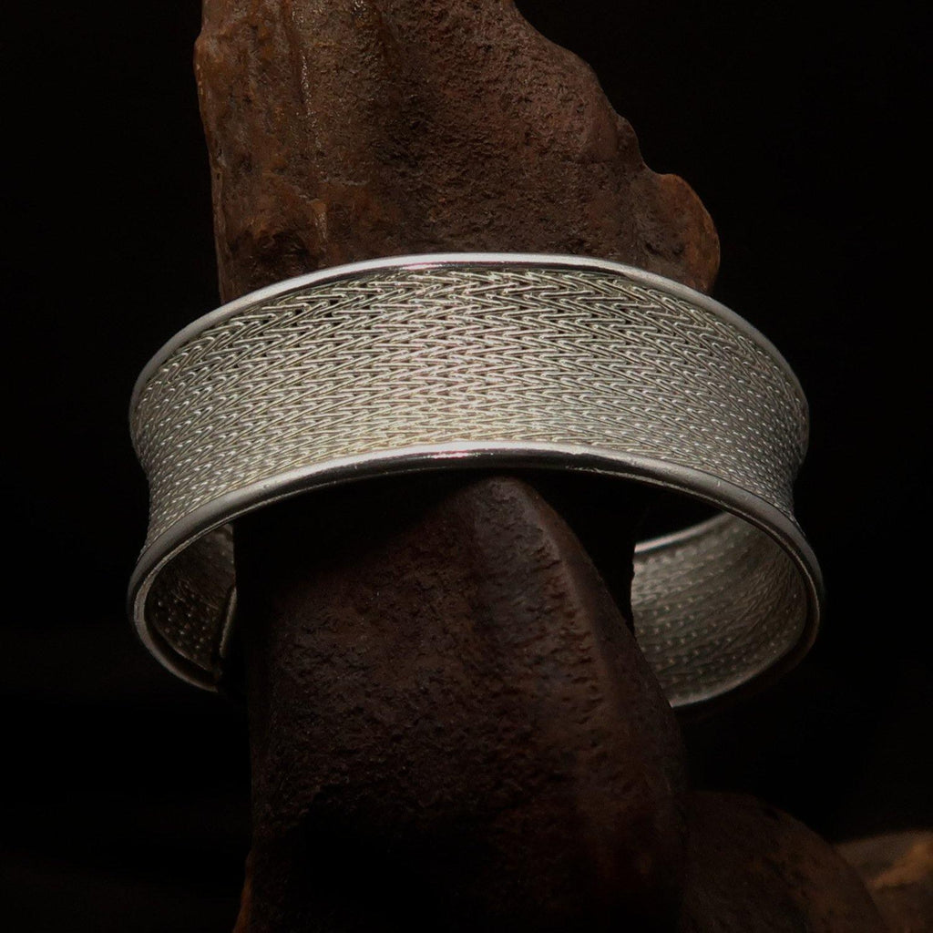 Excellent handcrafted woven Sterling Silver Bracelet Bangle