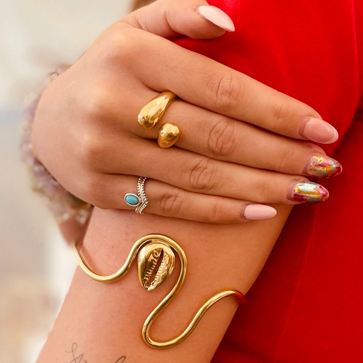 Jelani Twisted Recycled Brass Adjustable Ring