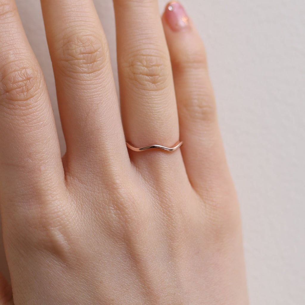 Minimalist Wave Ring
