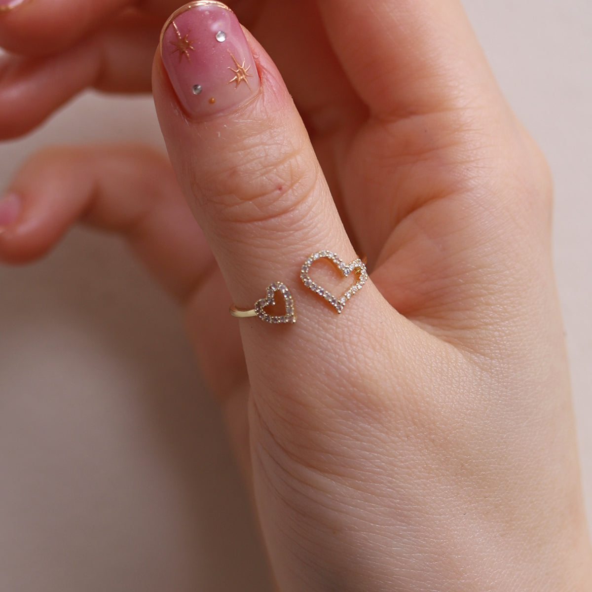 Double hearts ring-1