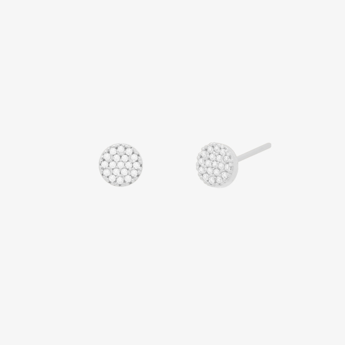 Cubic Circle Stud earrings-3