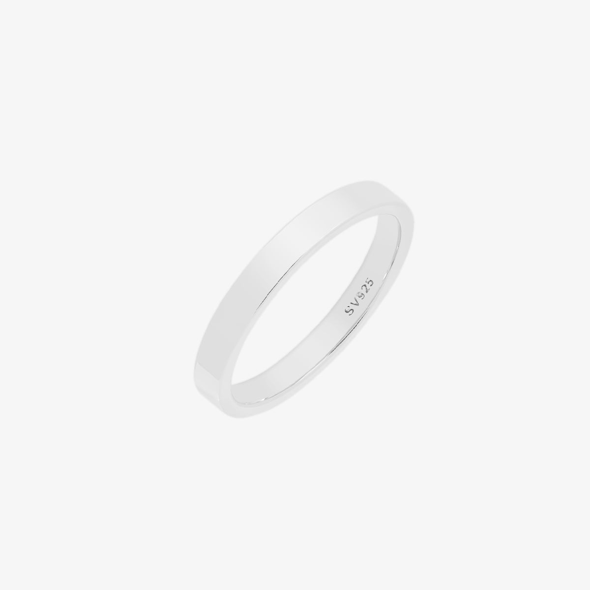 Bold square plain band ring-0